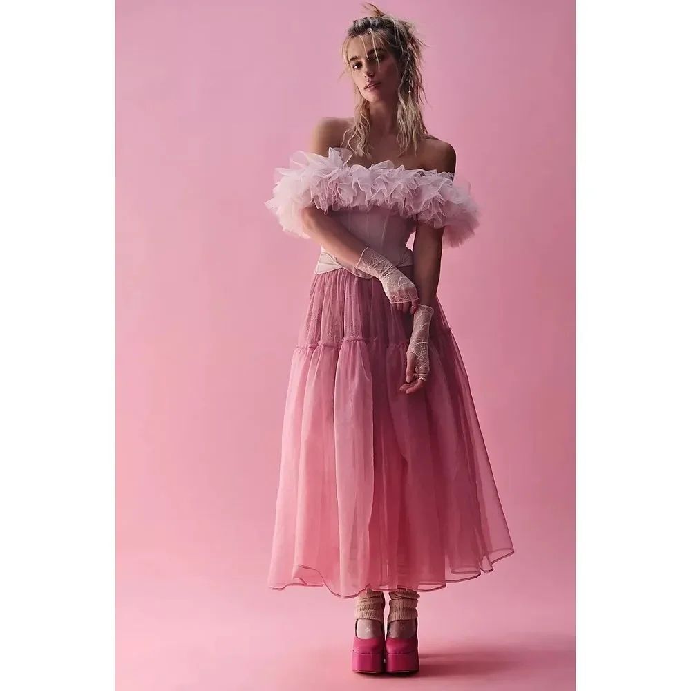 Free People X Brenda Knight Anne Tulle Skirt $289